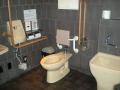 Toilet outside tkt barrier of Randen Arashiyama Sta. 