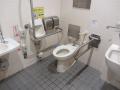 Toilet inside (beyond tkt barrier) of JR Tanbaguchi Stn. 